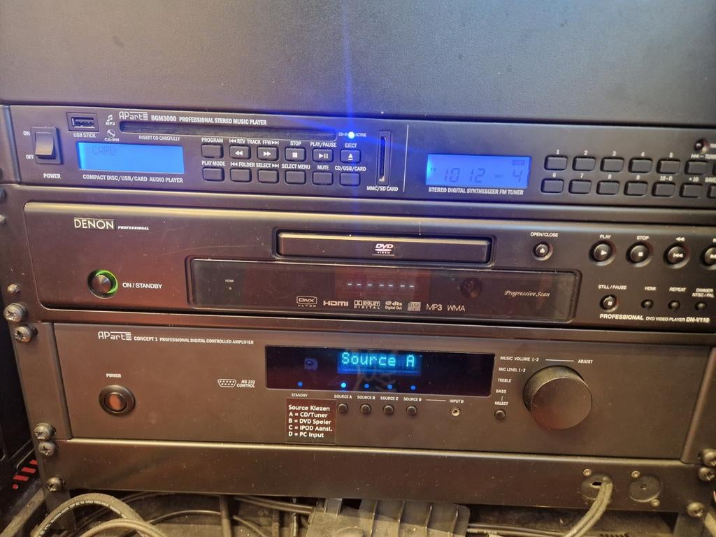 APart BGM3000, Denon DVD-speler en APart Concept 1, Ophalen of Verzenden