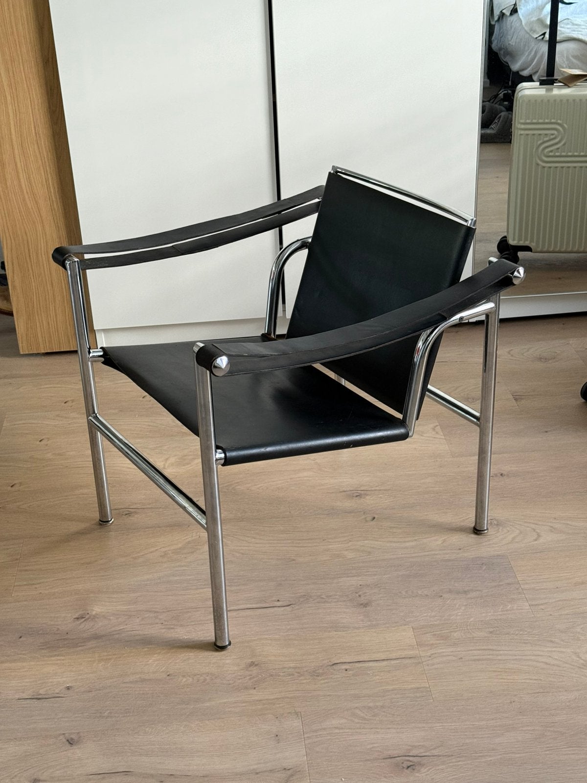 Vintage fauteuil LC1 Le Corbursier, Ophalen of Verzenden, Zo goed als nieuw, Wicker