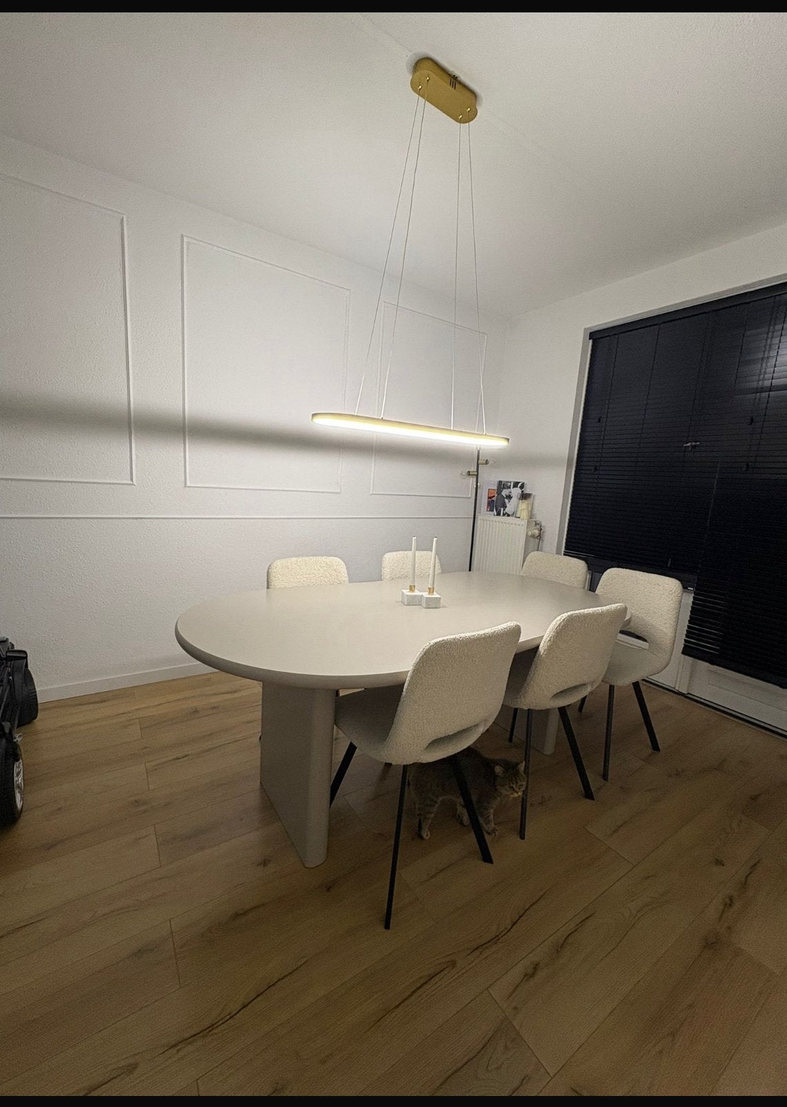 Eettafel beige, Ophalen of Verzenden, Zo goed als nieuw, Rechthoekig, 50 tot 100 cm