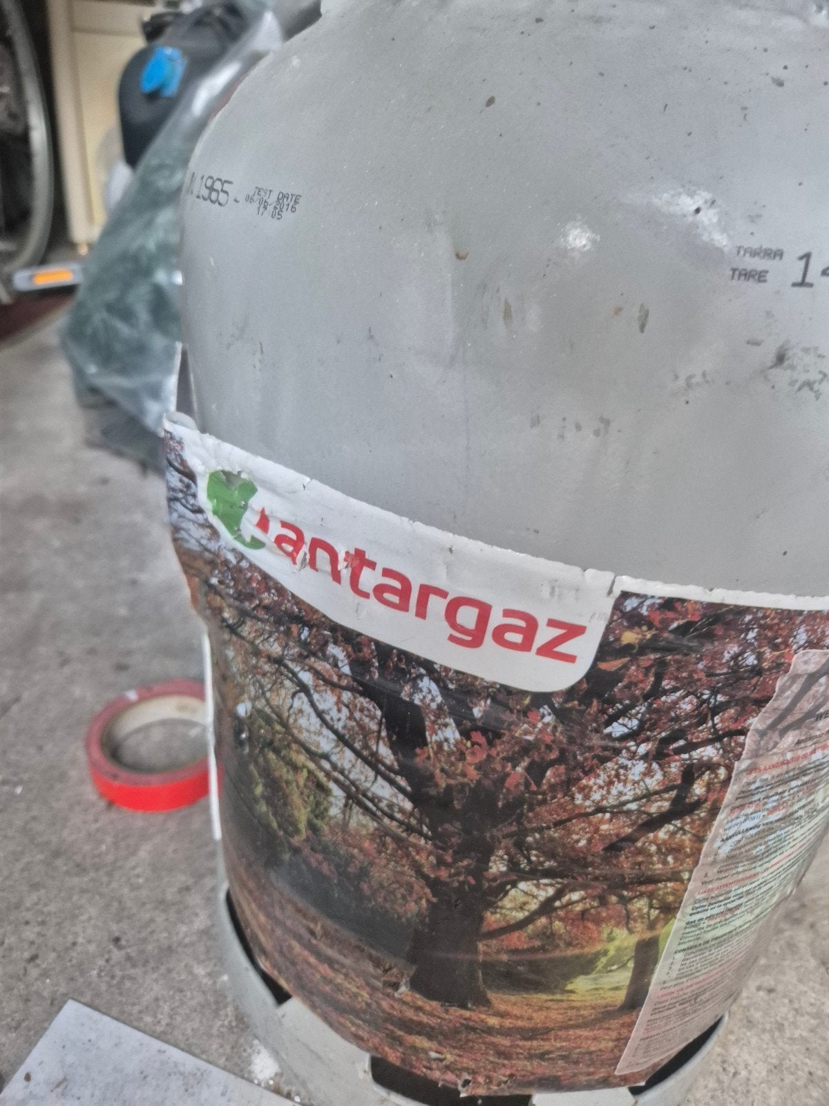 2 Lege gasflessen (Antargaz en Shell Gas), Ophalen, Gebruikt