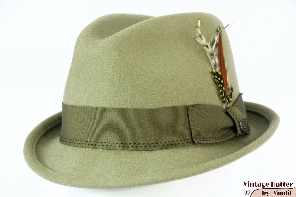 Brixton Gain gleufhoed zacht groen 56 en 58 (M) Nieuw Sample, Hoed, Nieuw, Ophalen of Verzenden, 57 cm (M, 7⅛ inch) of minder