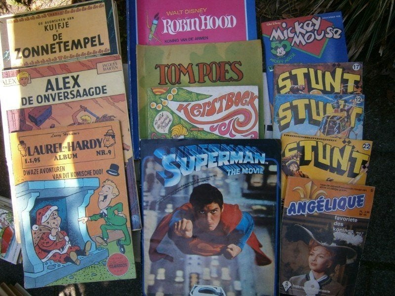 250 Nederlandstalige jeugd Leesboeken en Strips. 70's - 80's, Meerdere stripboeken, Ophalen, Gelezen, Diverse auteurs