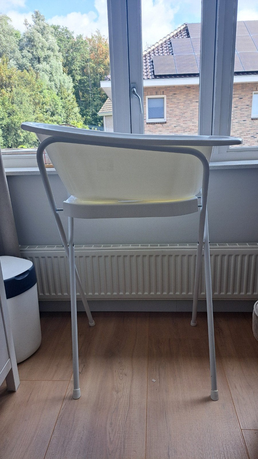 Gratis babybadje met standaard en afvoerslang, Gebruikt, Badje, Standaard, Ophalen