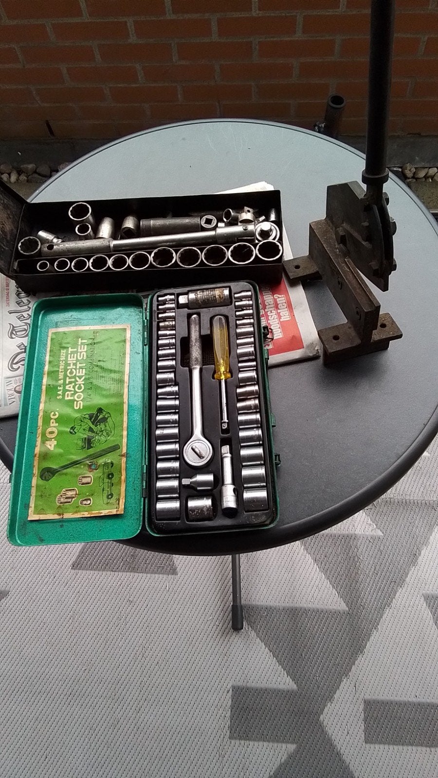 doppenset 2x ,plaat knip schaar, Ophalen