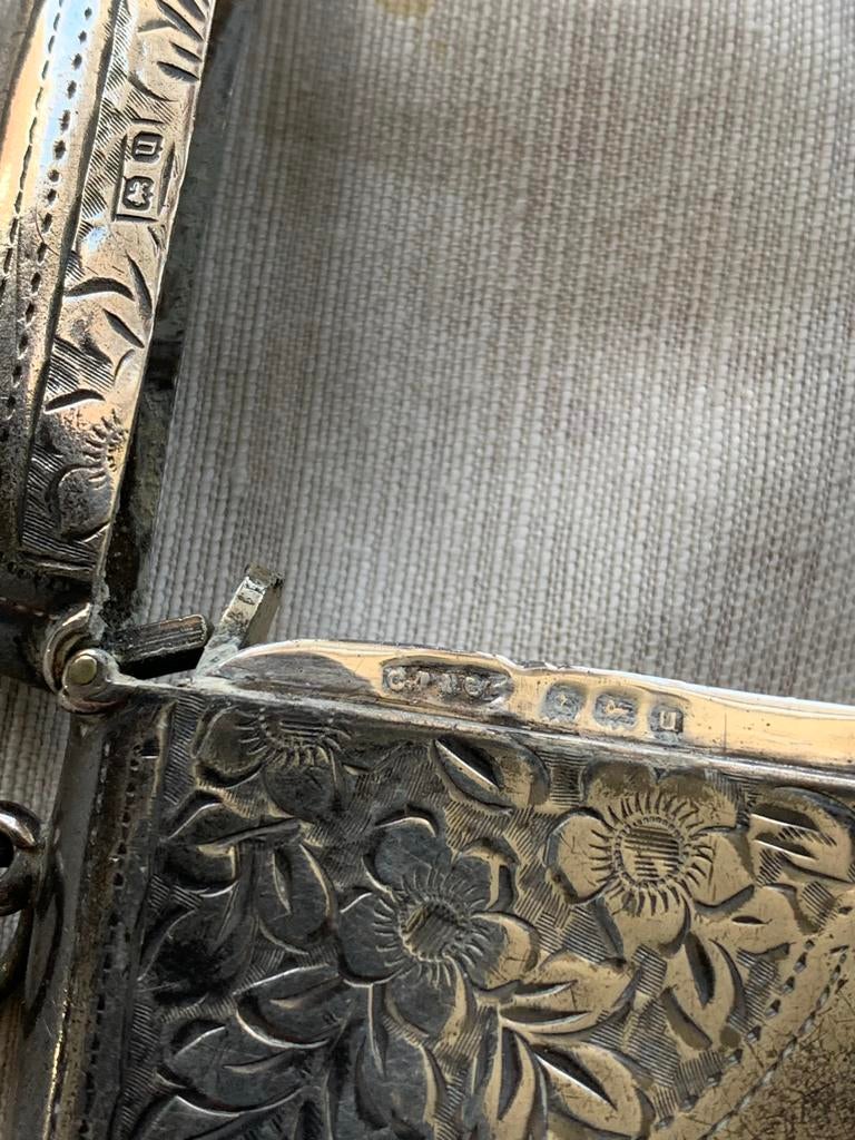 Antiek Zilveren Tondeldoosje met Bloemgravures, Antiek en Kunst, Antiek | Goud en Zilver, Ophalen of Verzenden, Zilver