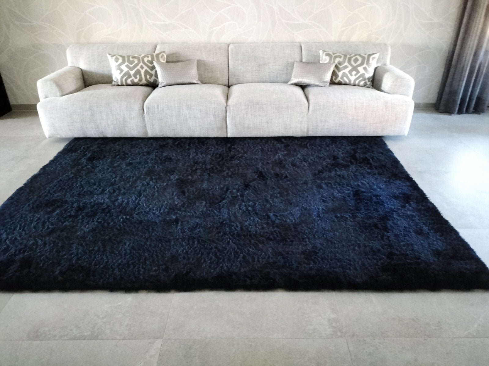 2 Vloerkleden Shaggy zwart 200x300., Ophalen of Verzenden, Zo goed als nieuw, Zwart, Rechthoekig