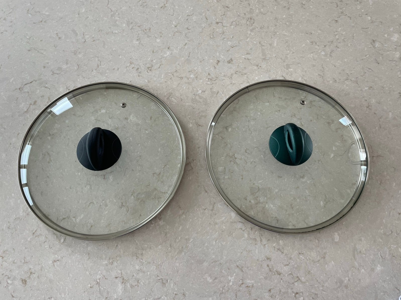 2x NIEUWE glazen pannendeksels 28 cm, Huis en Inrichting, Ophalen of Verzenden, Nieuw, Glas, Koekenpan
