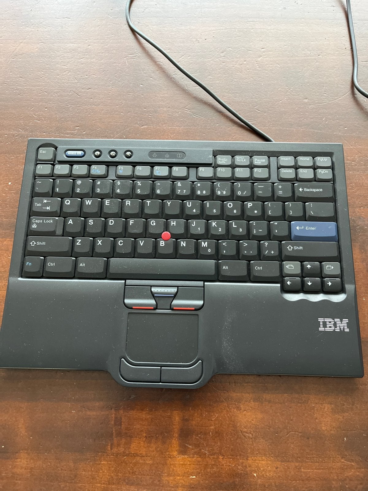 IBM Travel Keyboard - Compact, Professioneel, Linux/Sun, Computers en Software, Toetsenborden, Ophalen of Verzenden, Qwerty, Zo goed als nieuw