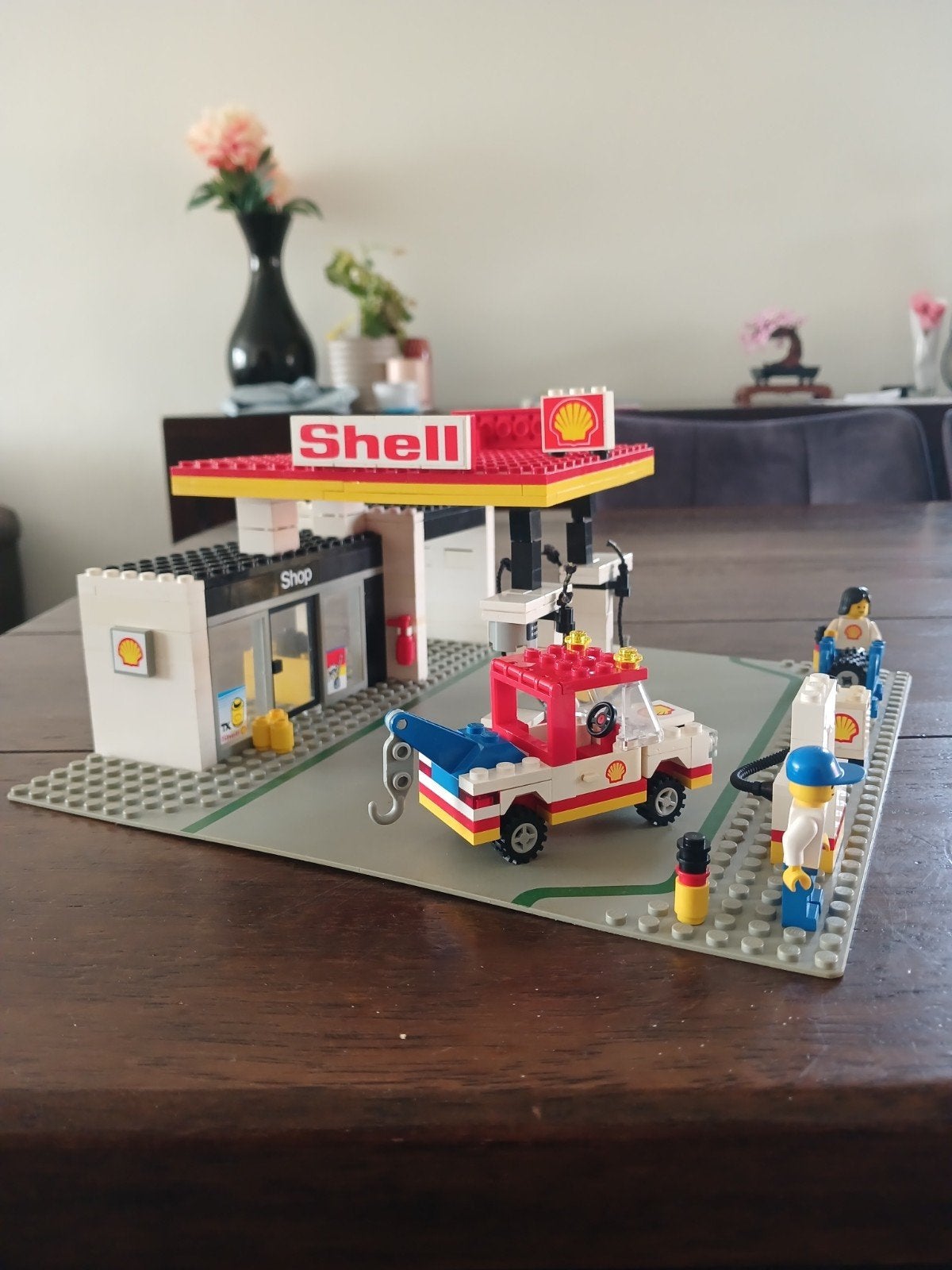 Lego Legoland Shell Tankstation 6378 met handleiding, Lego, Ophalen of Verzenden, Complete set, Inclusief instructies
