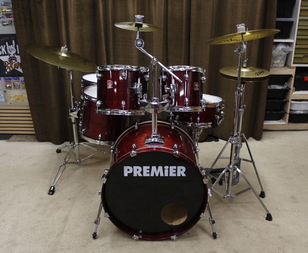 drumstel: premier xpk wine red 22/10/12/14/16/14s bekkenset, Ophalen, Jouwdrumstel@gmail.com, Jouwdrumstel.nl, Wilhelminastraat 47 nijverdal