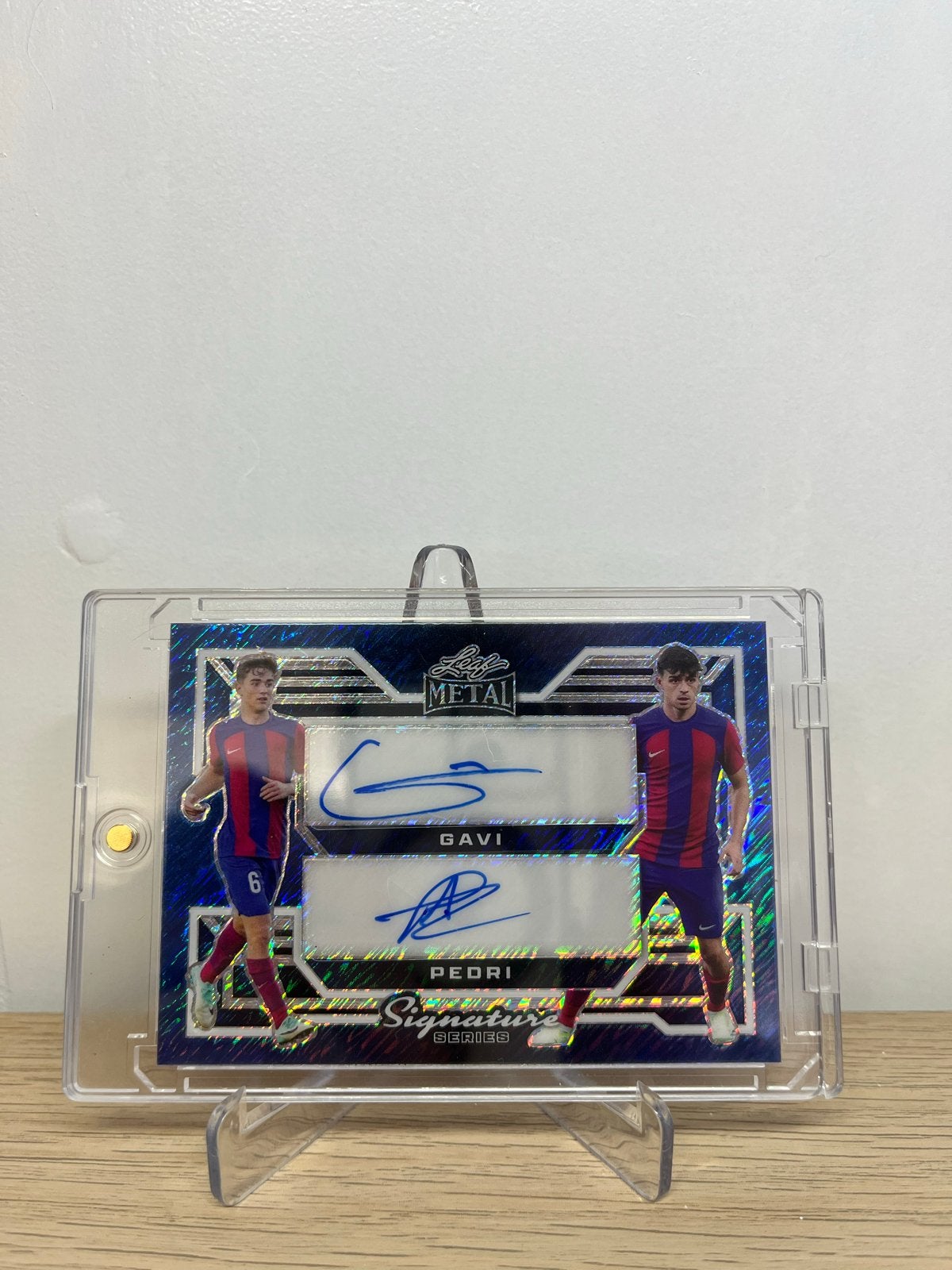 Dual auto pedri/gavi 1/1, Verzamelen, Ophalen of Verzenden, Zo goed als nieuw, Buitenlandse clubs, Spelerskaart
