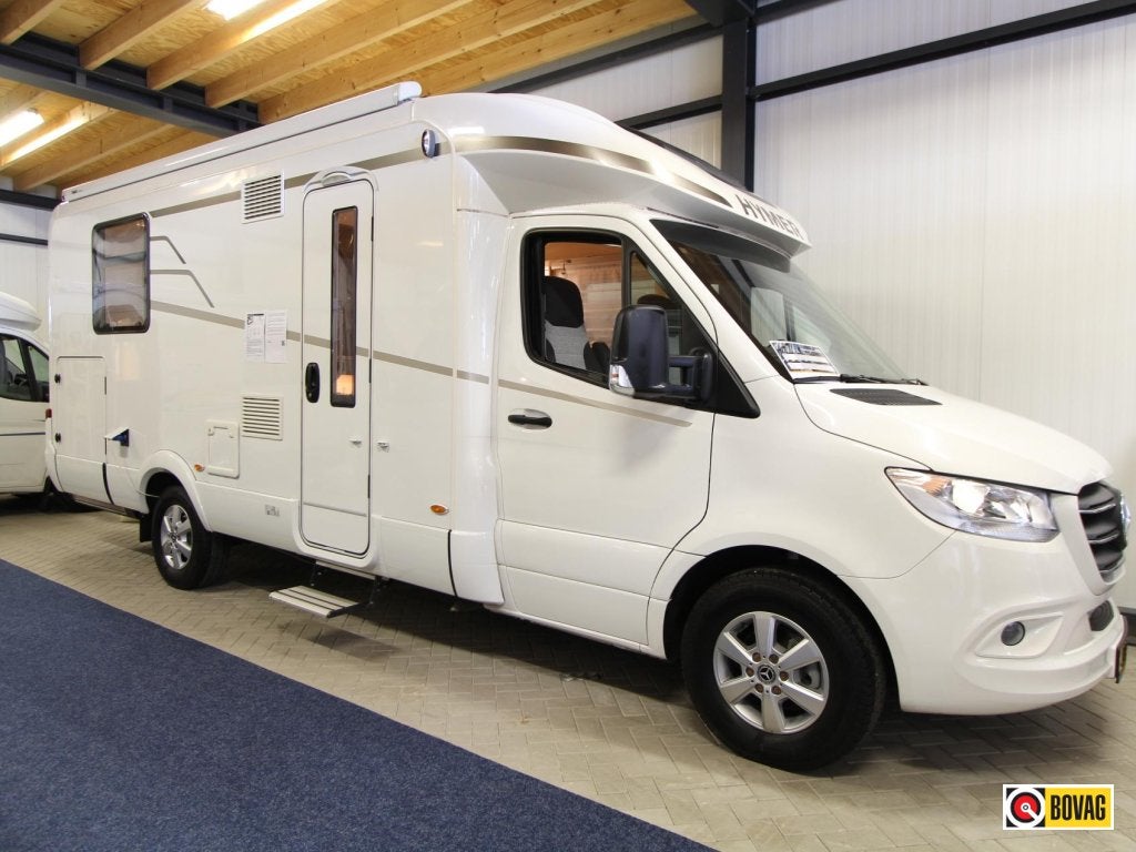 Hymer BMC T 690 Mercedes 9-traps automaat, Caravans en Kamperen, Campers, Automaat, Ringverwarming, Airbags, Tot en met 2