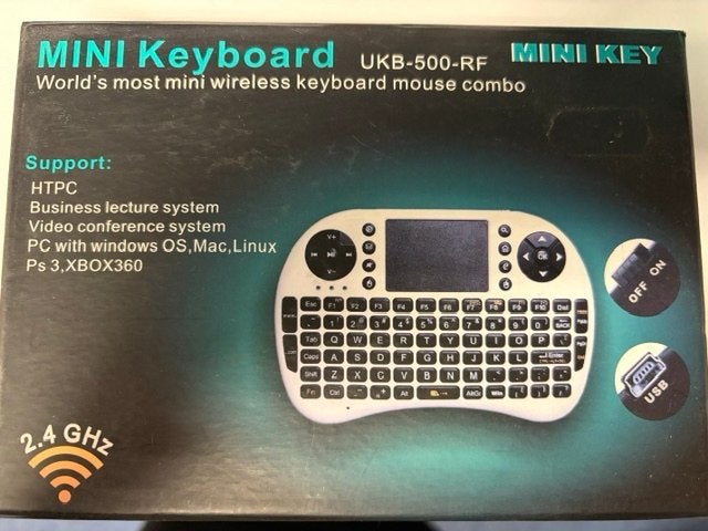 Mini Draadloos Toetsenbord met Touchpad - QWERTY, Computers en Software, Toetsenborden, Draadloze ontvanger, Nieuw, Ophalen of Verzenden