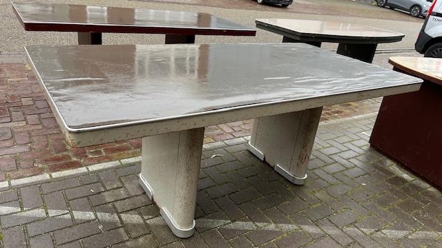 Industriële tafel Gispen, Ophalen, Gebruikt, Info@gispen.nl, 200 cm of meer