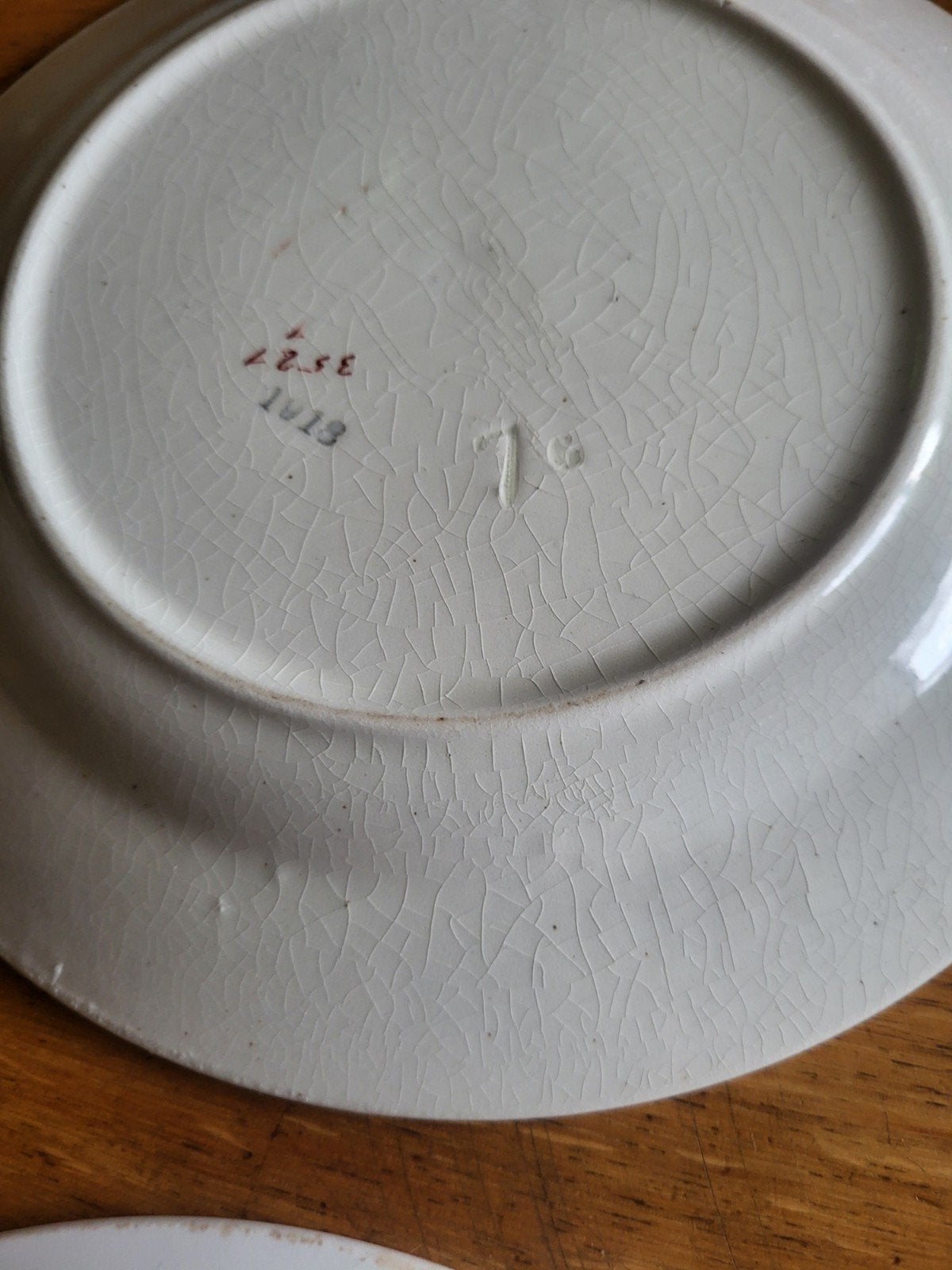 Antieke decoratieve borden met landelijke taferelen, Ophalen of Verzenden