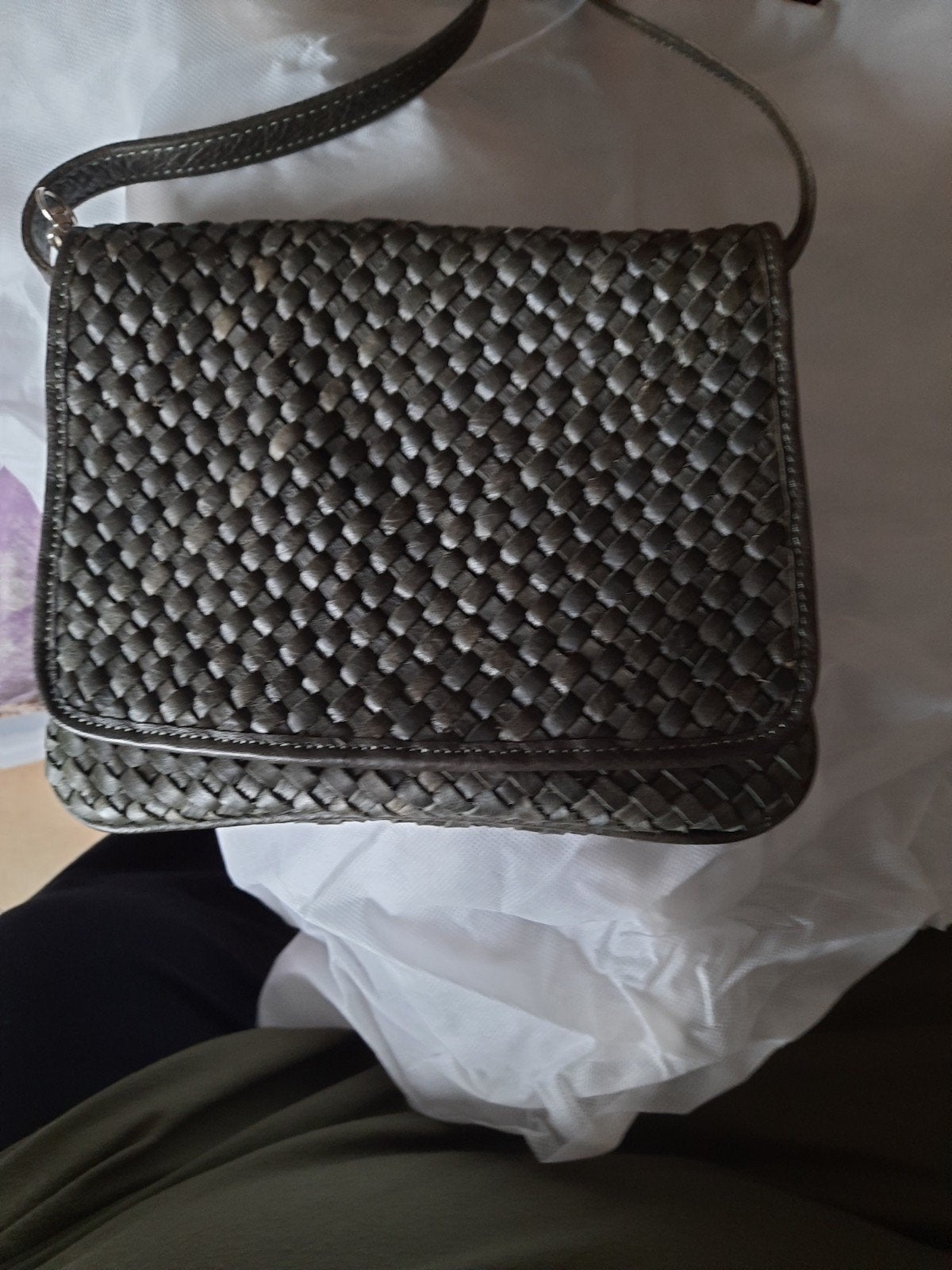 Fred de la Bretoniere cross body tasje, Ophalen of Verzenden, Groen, Leer