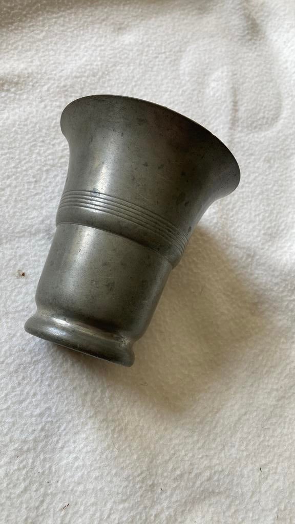 Tinnen beker. “Real Pewter Metawa Tin Holland”. Gemerkt., Ophalen of Verzenden