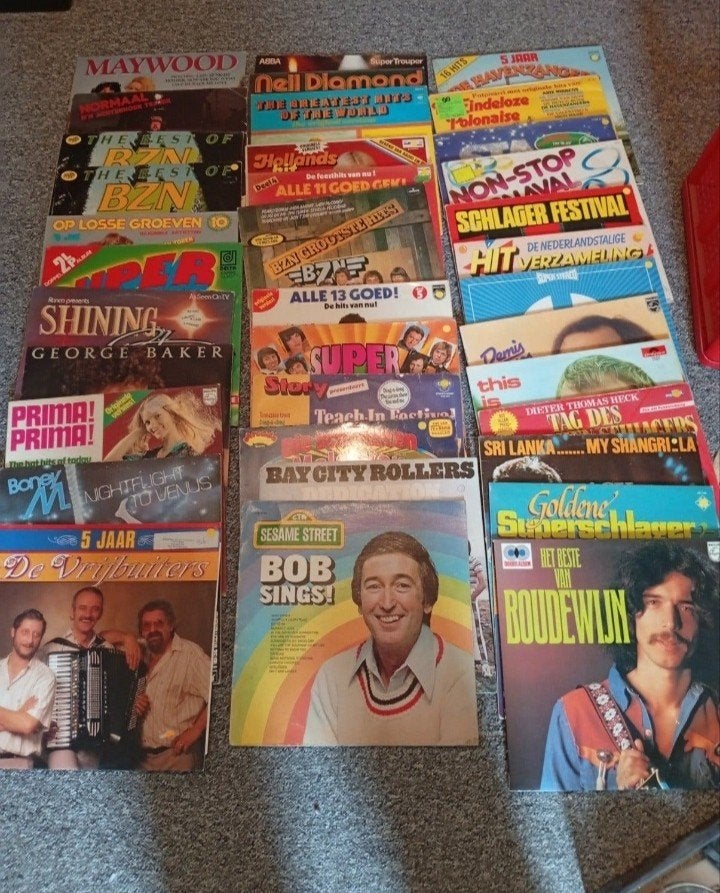 +/- 95 LP's (piraten muziek), Ophalen of Verzenden, Gebruikt, 12 inch, Levenslied of Smartlap