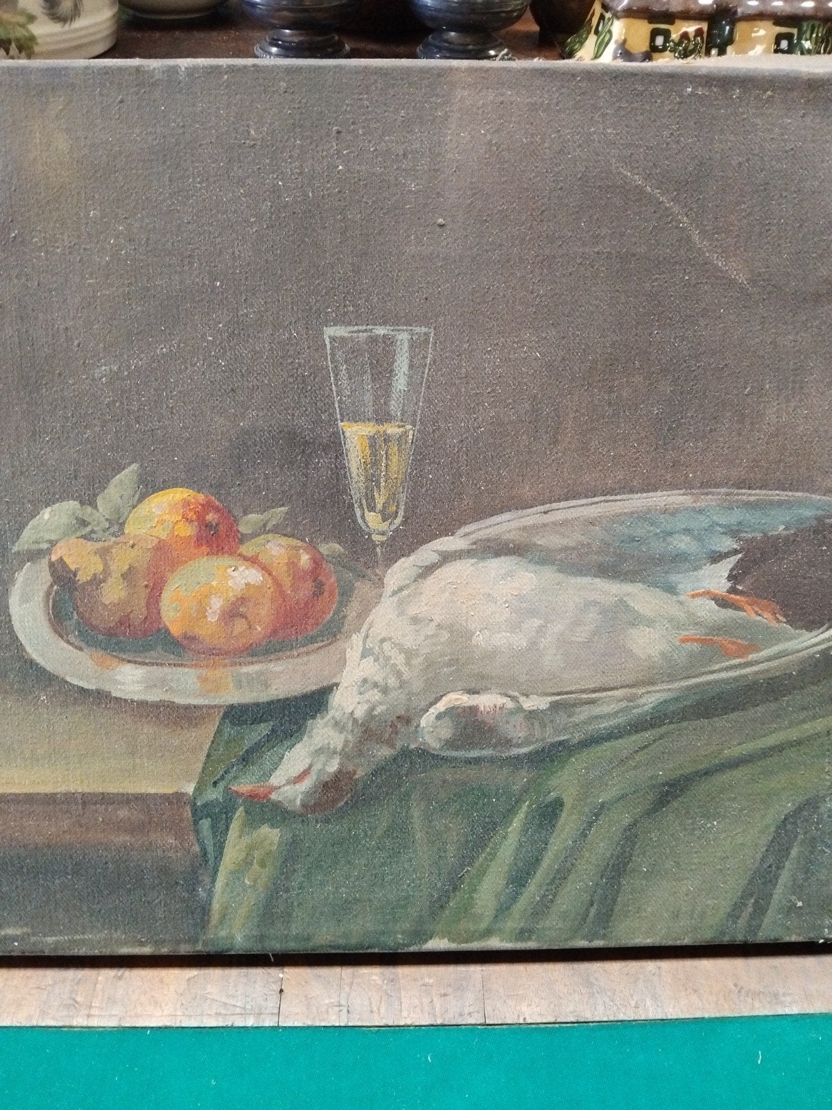 H/ N Bern, oud schilderij op doek met stilleven, Antiek en Kunst, Ophalen of Verzenden