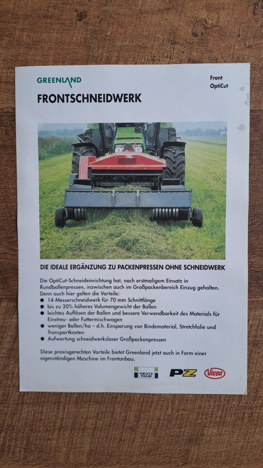 folder PZ frontsnijder voor rondebalenpersen, Boeken, Ophalen of Verzenden, Zo goed als nieuw, Folder