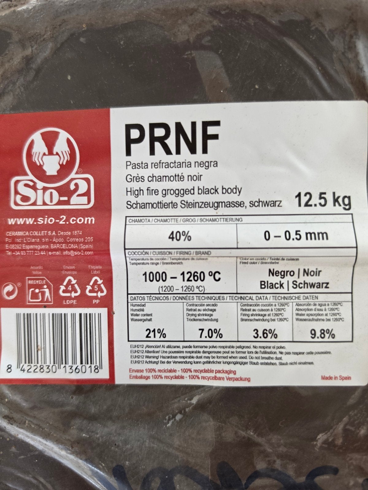 nieuw pak PNF KERAMIEK KLEI.  4005. 40%   zwart., Hobby en Vrije tijd, Pottenbakken, Ophalen, Nieuw