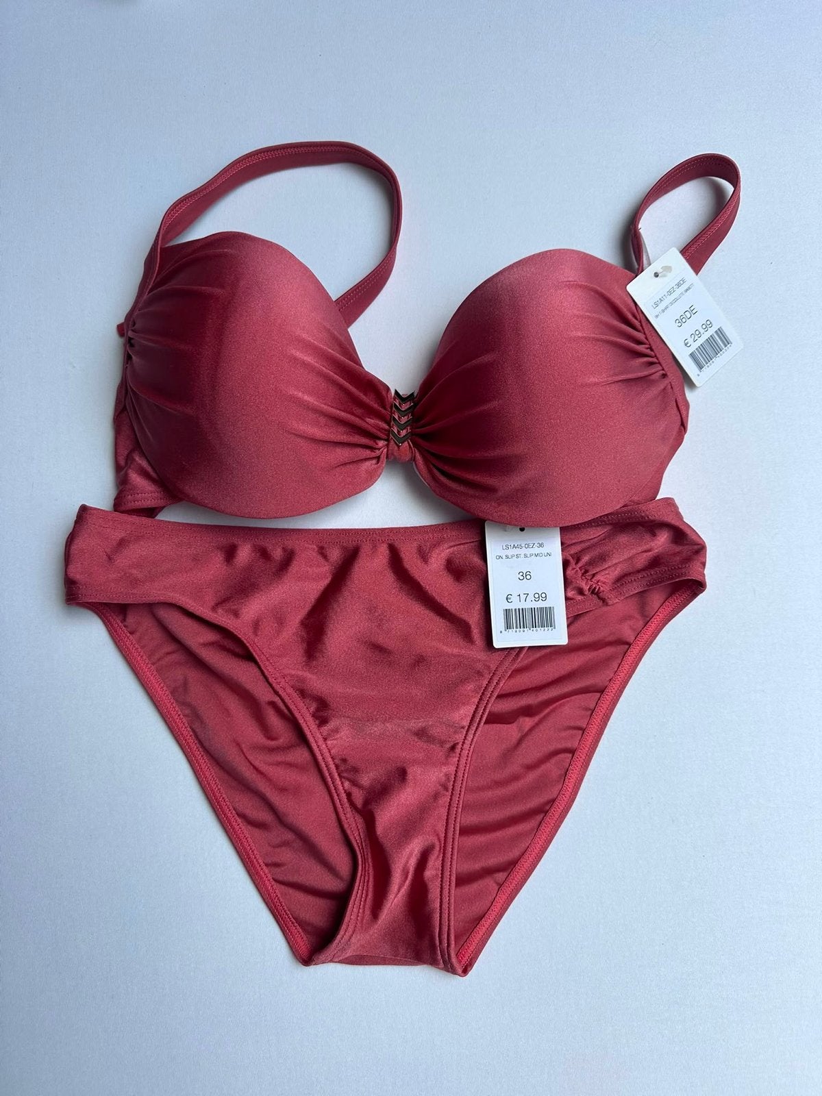 Nieuwe Livera bikini met glimmende stof en friemel detail, Ophalen of Verzenden, Nieuw, Roze, Bikini