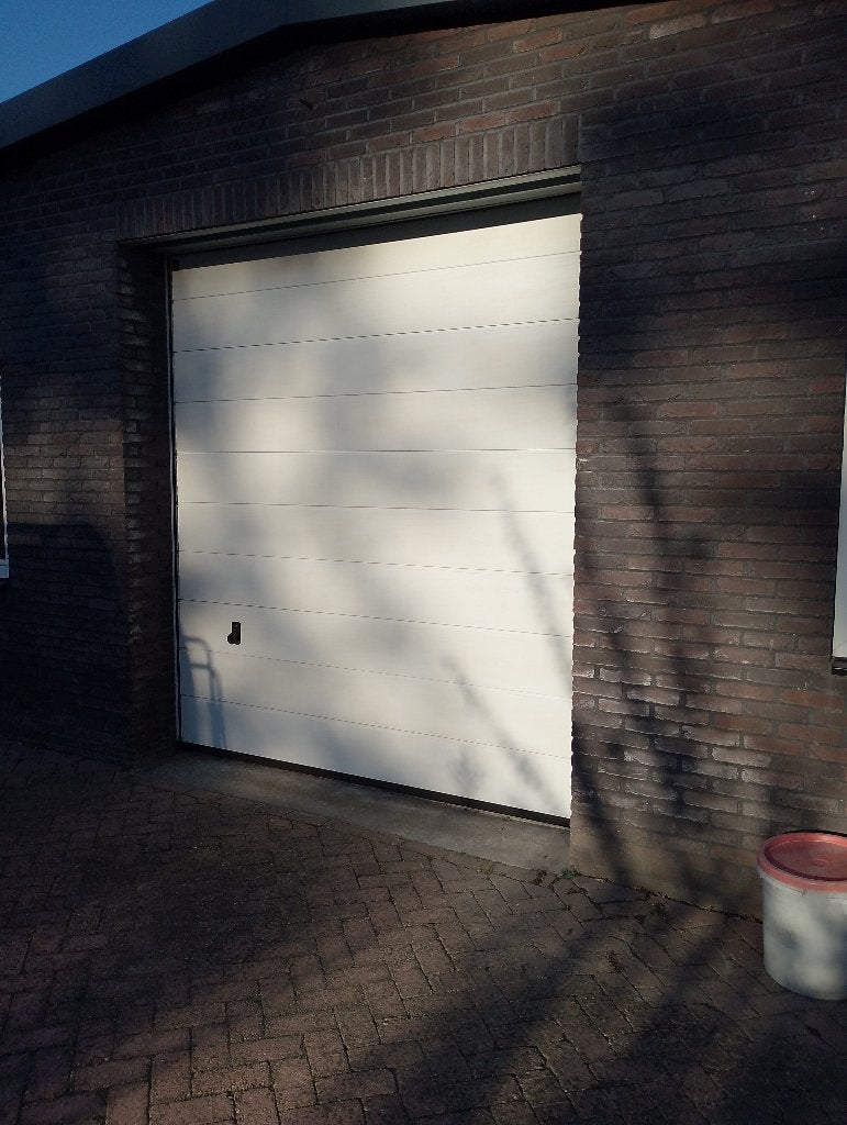 alluminium garage roldeur met 2 stalen lateien, Ophalen, Gebruikt, Garagedeur, 120 cm of meer