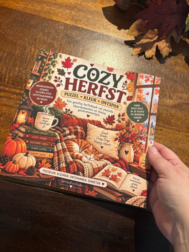 Cozy Herfst Puzzelboek voor volwassenen | Nieuw, Ophalen of Verzenden, 500 t/m 1500 stukjes, Nieuw, Puzzelboek