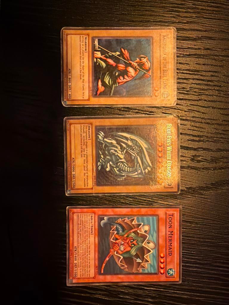 Yu-Gi-Oh! Kaarten: Blue-Eyes White Dragon, Toon Mermaid, Nag, Hobby en Vrije tijd, Verzamelkaartspellen | Yu-gi-Oh!, Ophalen of Verzenden