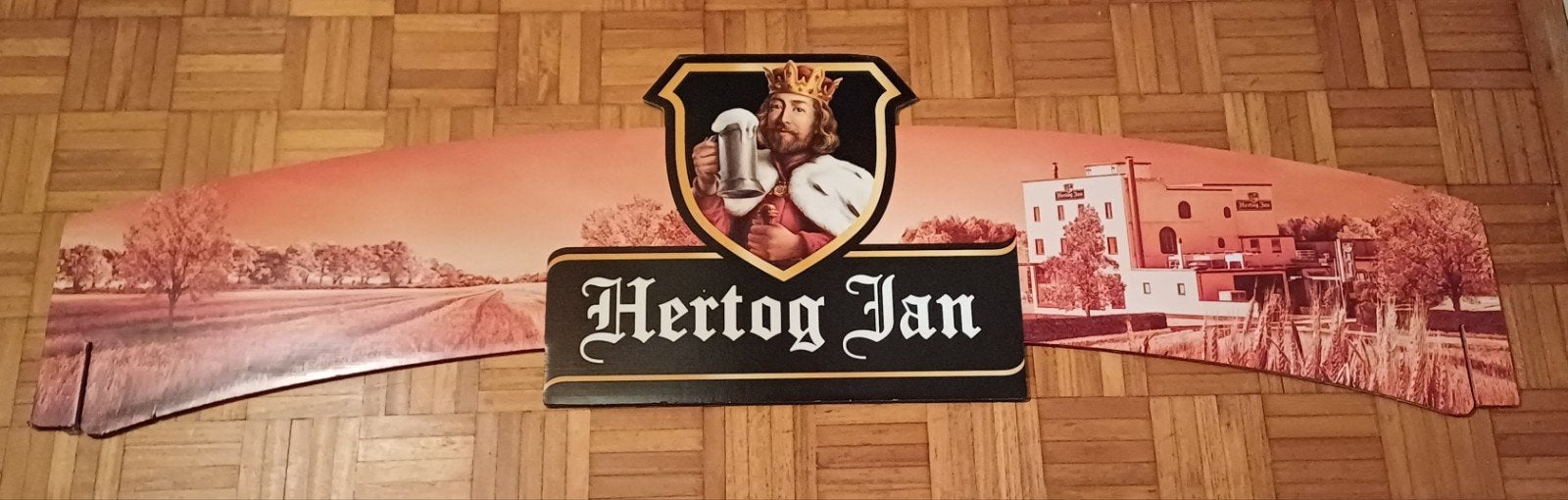 Hertog Jan reclame bord van karton., Verzamelen, Ophalen, Zo goed als nieuw, Reclamebord, Plaat of Schild, Hertog Jan