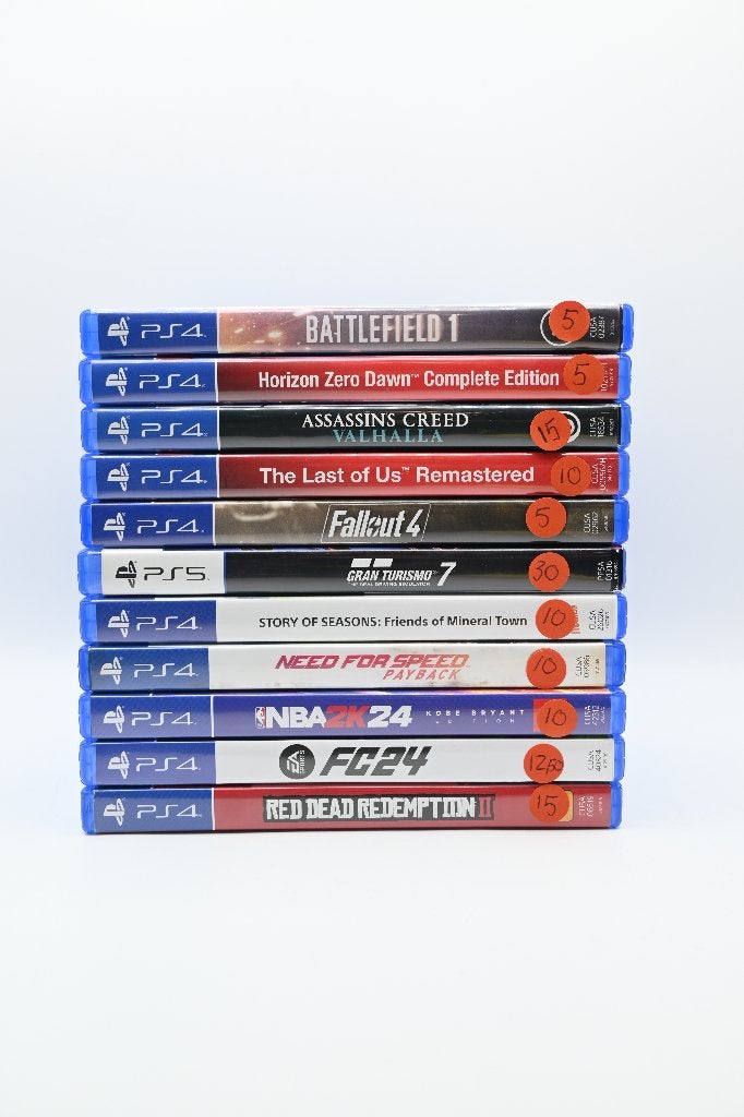 PS4 & PS5 Games Bundel: 10 Topgames ( Red Dead Redemption 2), Online, Gebruikt, Vanaf 18 jaar, Overige genres