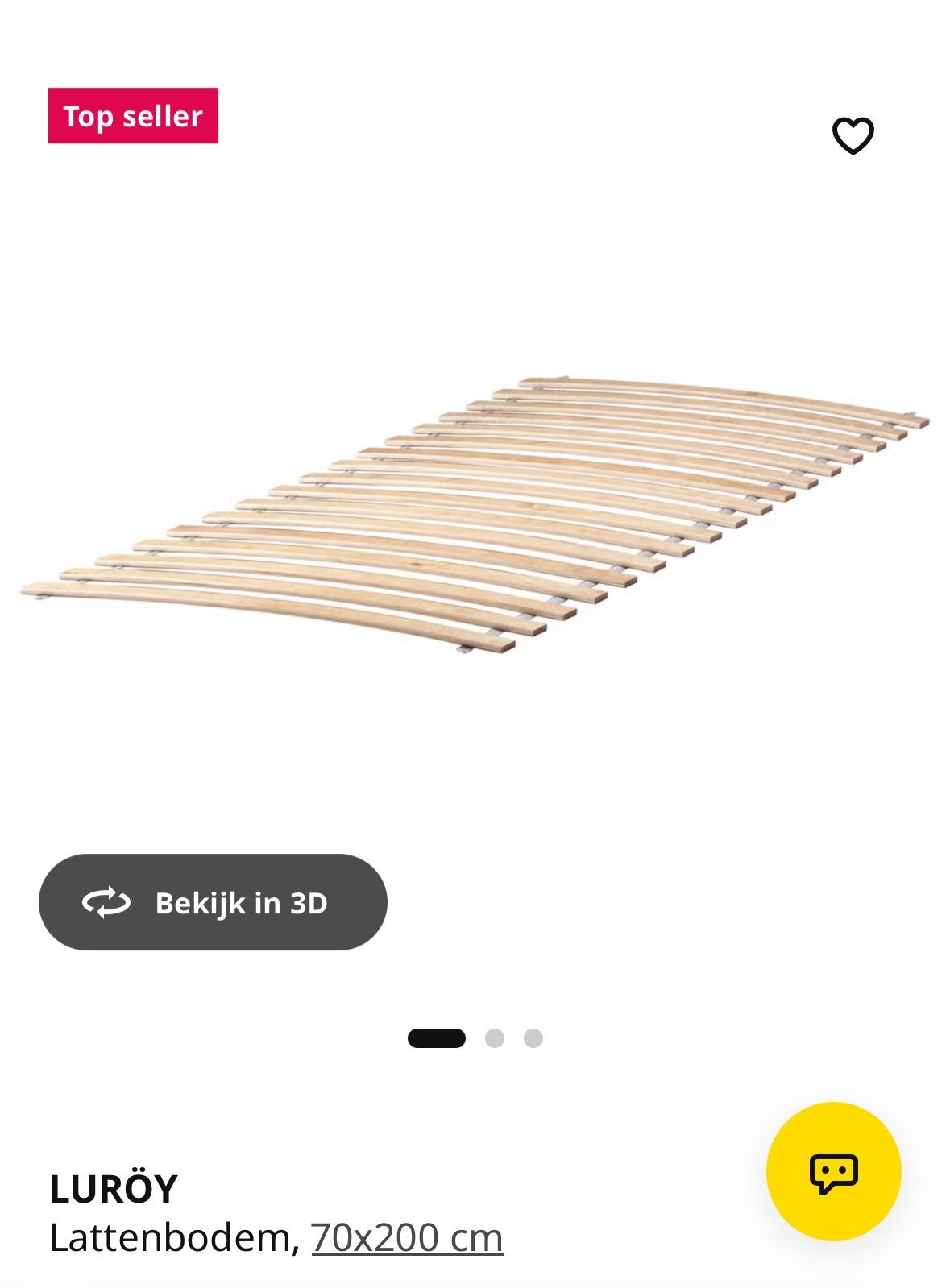 2x Lattenbodem 70x200 Luröy, Ophalen, Zo goed als nieuw, Eenpersoons, 90 cm