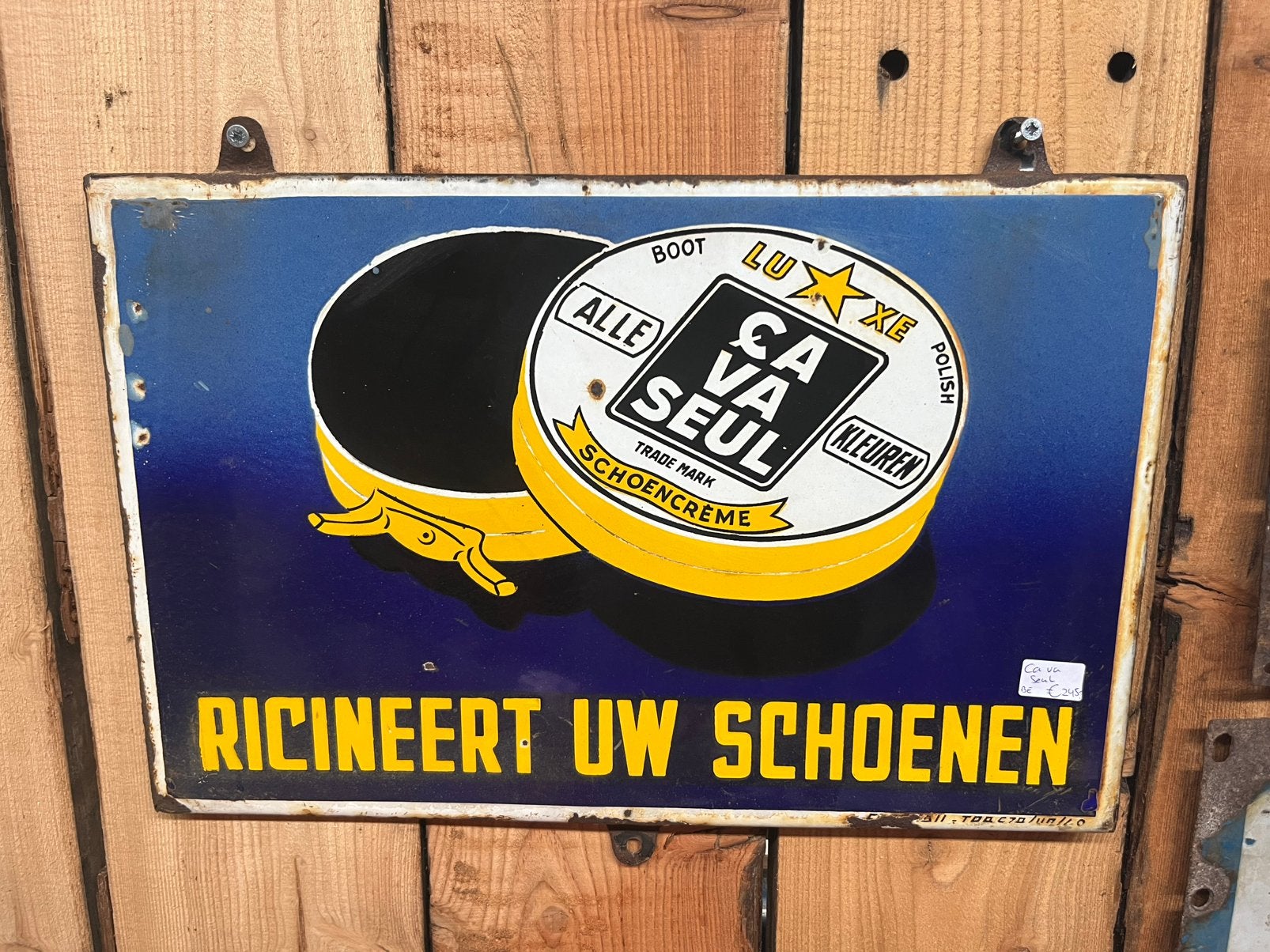 Ca va seul enaille reclamebord, Reclamebord, Gebruikt, Ophalen of Verzenden, X