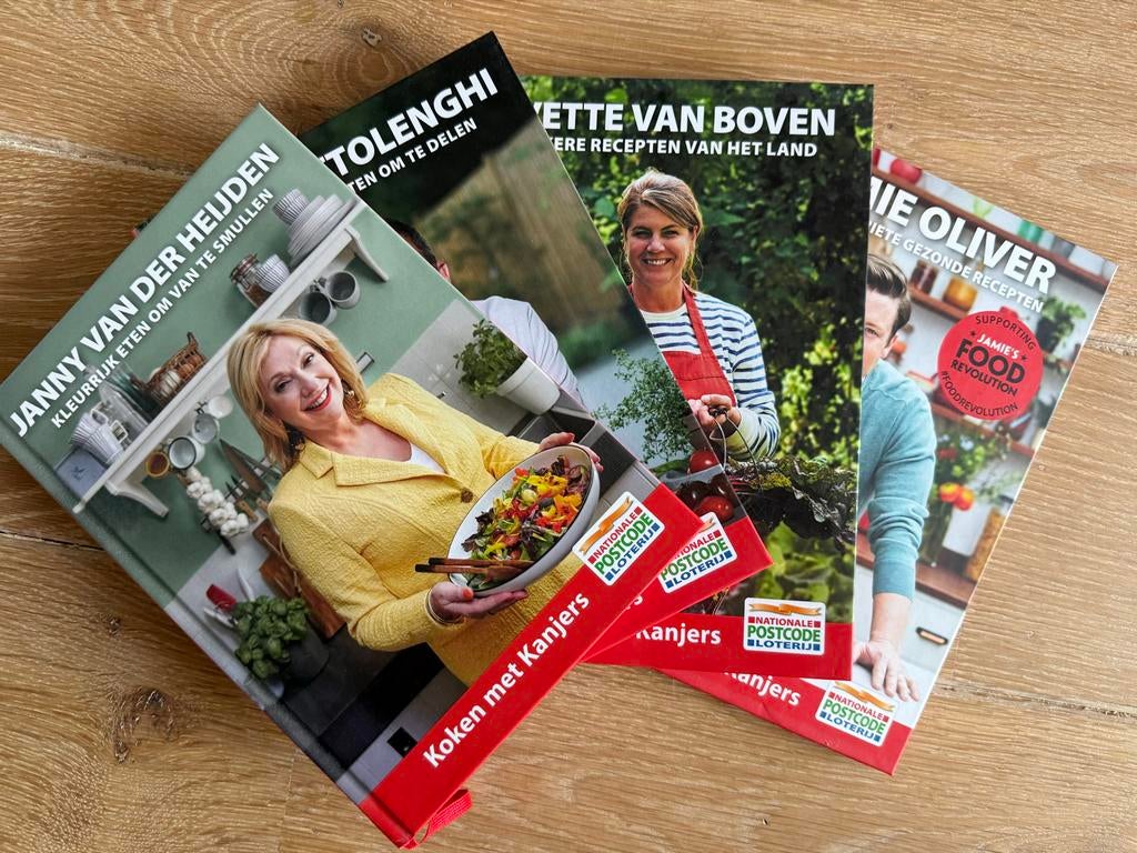 Kookboeken set: Janny, Yvette, Ottolenghi, Jamie Oliver, Voorgerechten en Soepen, Ophalen of Verzenden, Zo goed als nieuw, Europa