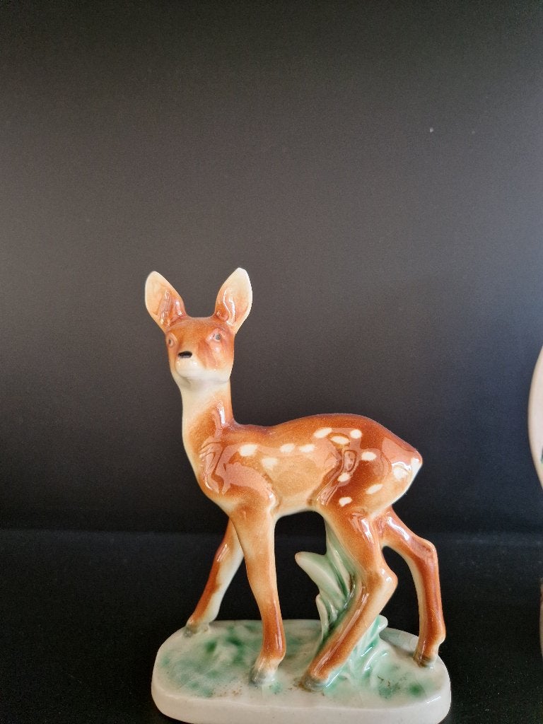 hertjes uit de jaren 50/60 vintage, Ophalen of Verzenden, Gebruikt, Hert, Beeldje of Figuurtje