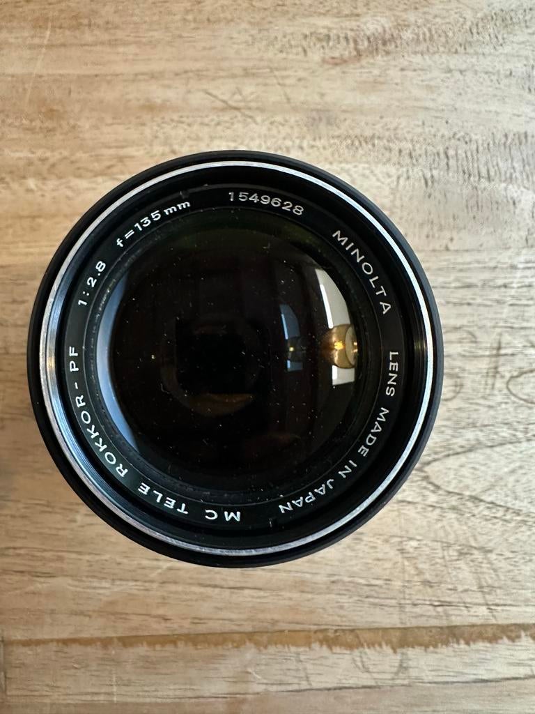 Minolta MC Tele Rokkor-PF 135mm f/2.8 - Vintage Lens, Ophalen of Verzenden, Gebruikt, Telelens