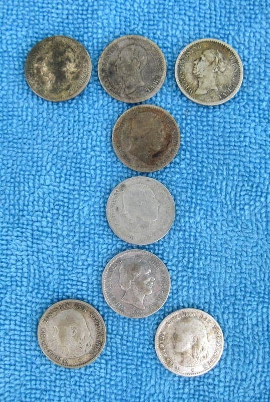 3 generaties 10 cents Nederland - 1849/1897 - zilver, Zilver, 10 cent, Koning Willem II, Verzenden