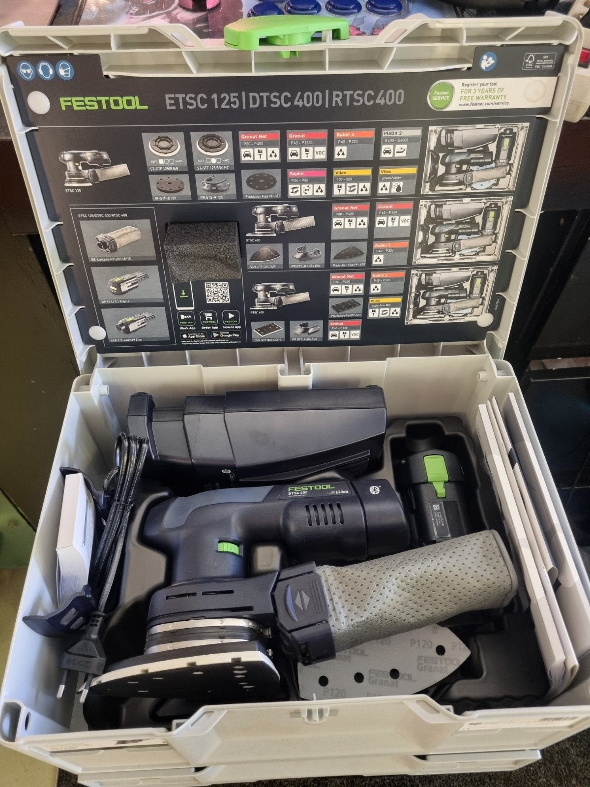 Festool deltaschuurmachine DTSC 400 Li 3,0 I-Set ERGO 18V, Ophalen, Nieuw, Minder dan 600 watt, Vlakschuurmachine