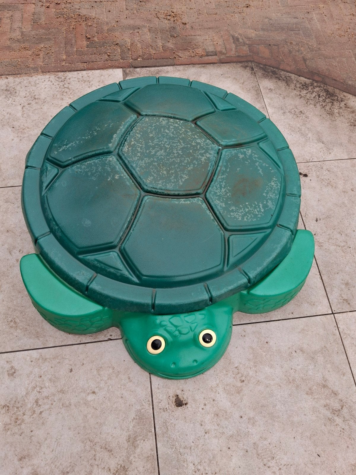 Schildpad Zandbak met Deksel, Ophalen, Gebruikt