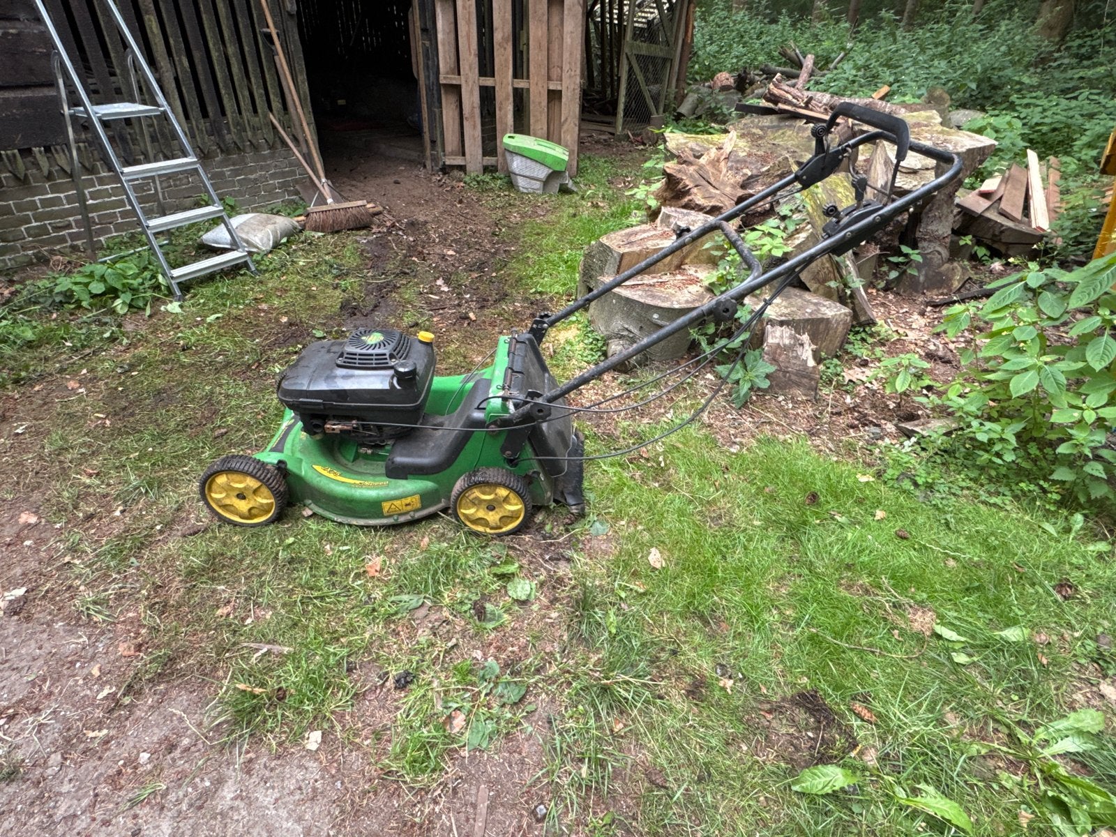 John Deere JX75 Grasmaaier 5-speed Benzine, Tuin en Terras, Grasmaaiers, Ophalen, Cirkelmaaier, Gebruikt, Versnellingen