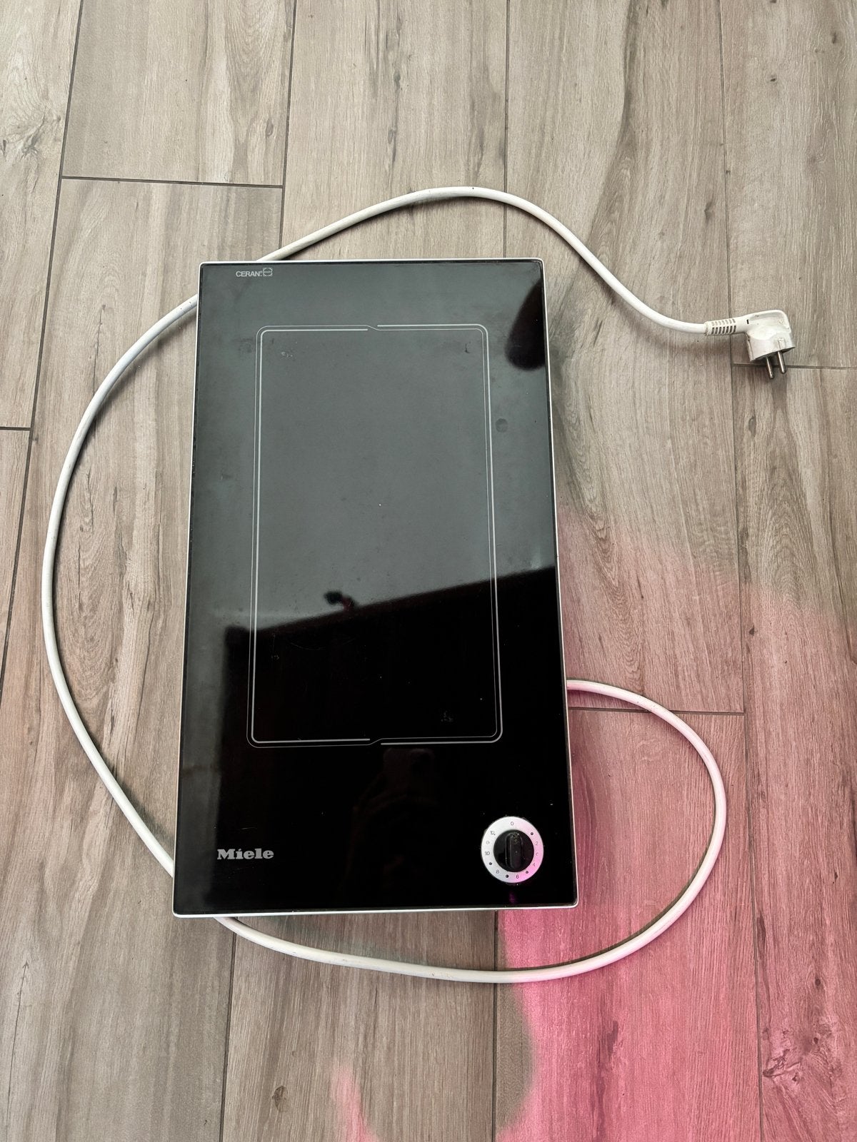 Miele KM 408 Inbouw Grilplaat - Elektrisch, Gebruikt, 3 kookzones of minder, Ophalen of Verzenden, Inbouw
