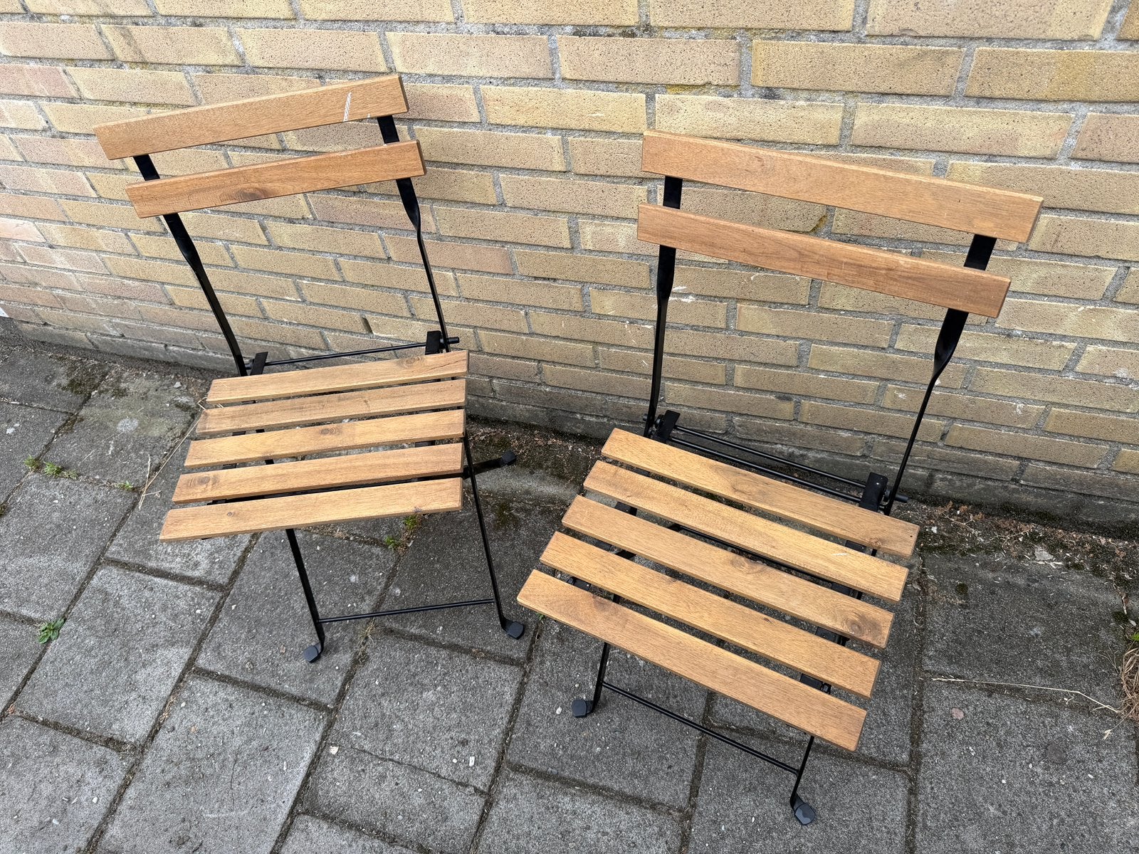 Franse tuinstoelen 2 stuks, Ophalen, Zo goed als nieuw, Kunststof