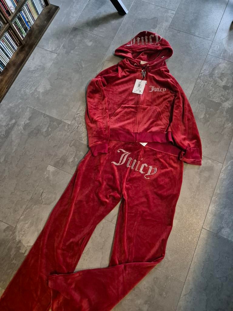 Nieuw Juicy Couture trainingspak XL - Rood velours, Ophalen of Verzenden, Nieuw, Maat 46/48 (XL) of groter
