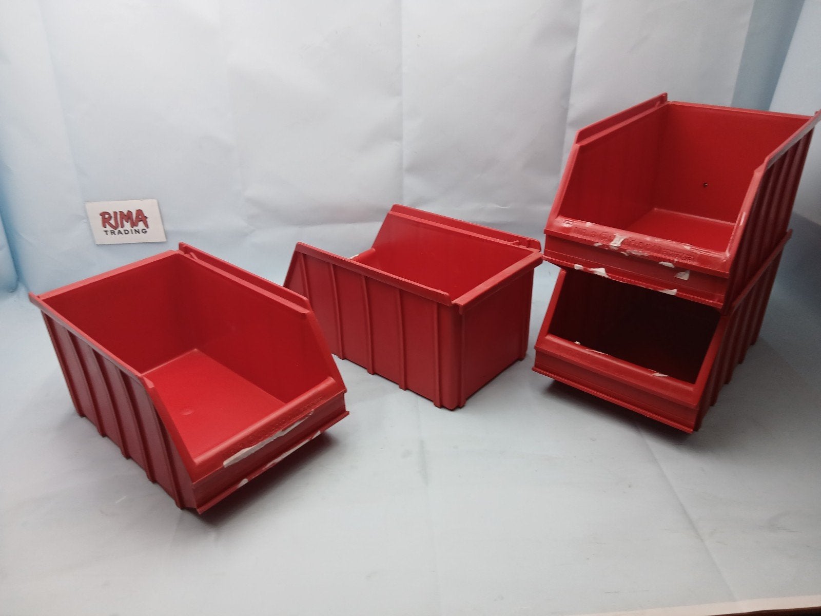 85 nette Overtoom magazijnbakken nr3 rood 25x15x13cm, Ophalen of Verzenden, Zo goed als nieuw