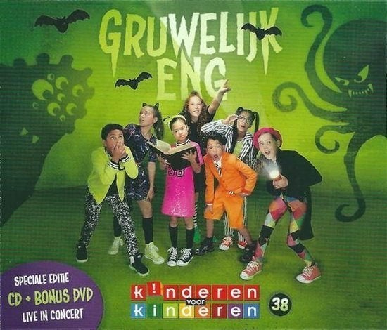 CD + DVD Kinderen Voor Kinderen - Gruwelijk Eng, Inclusief DVD, 3 tot 5 jaar, Ophalen of Verzenden, Zo goed als nieuw