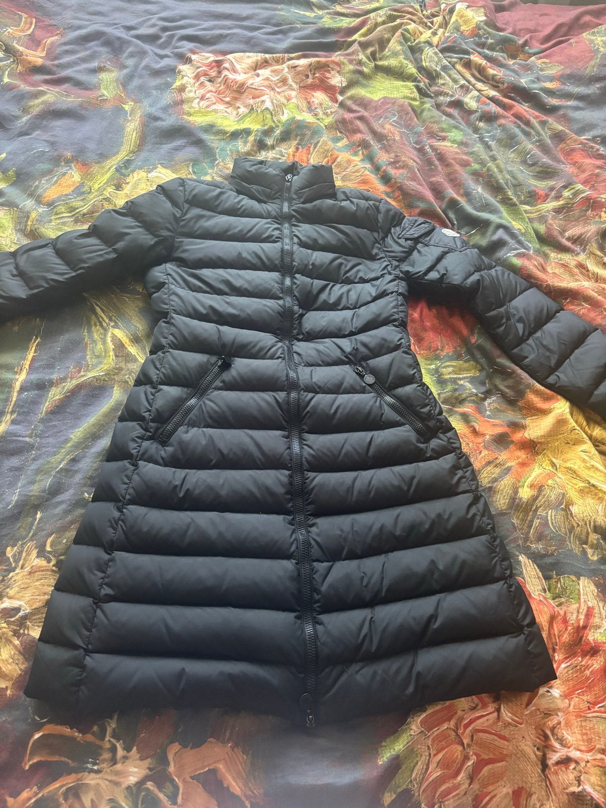 Moncler Lange Zwarte Donsjas - Maat 0 (xxs), Ophalen of Verzenden, Nieuw, Maat 34 (XS) of kleiner, Zwart