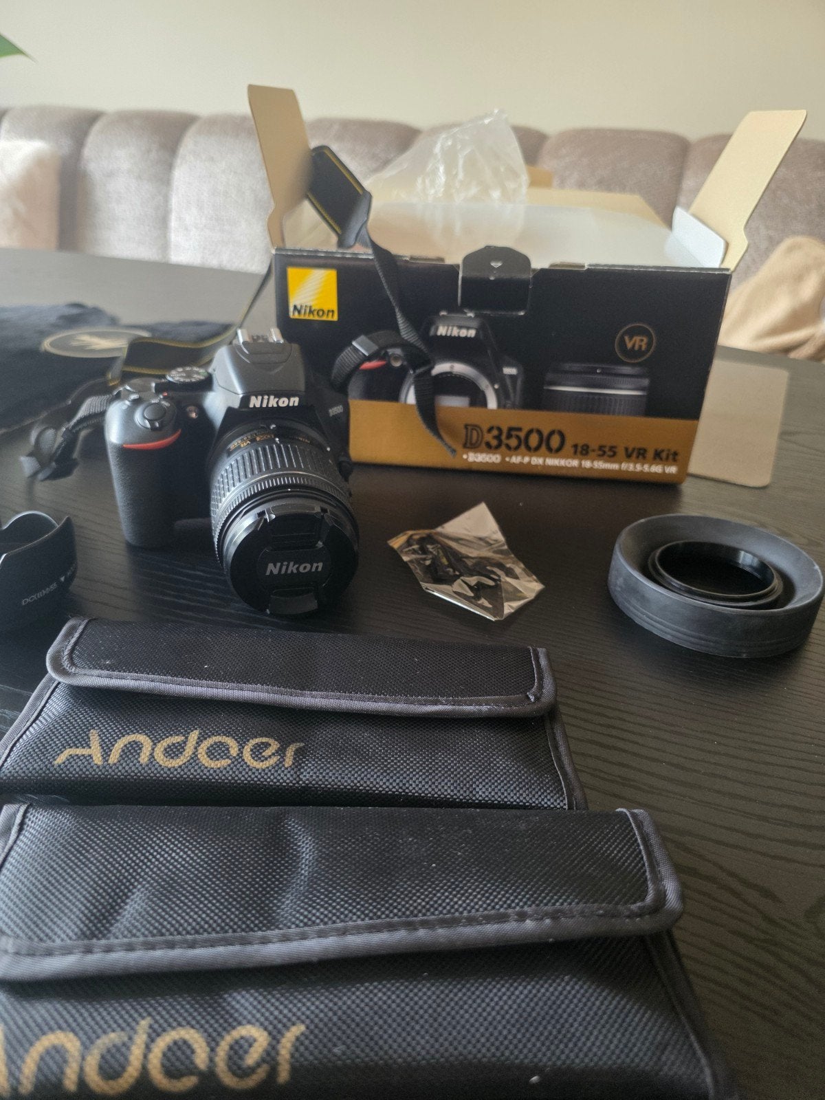 Nikon D3500 spiegelreflexcamera met 18-55 VR Kit, Ophalen, Spiegelreflex, Bluetooth, Zo goed als nieuw