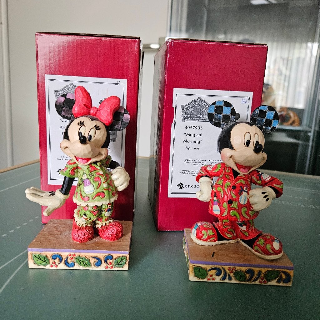 Disney Traditions "Magical Morning" set, Ophalen of Verzenden, Mickey Mouse, Zo goed als nieuw, Beeldje of Figuurtje