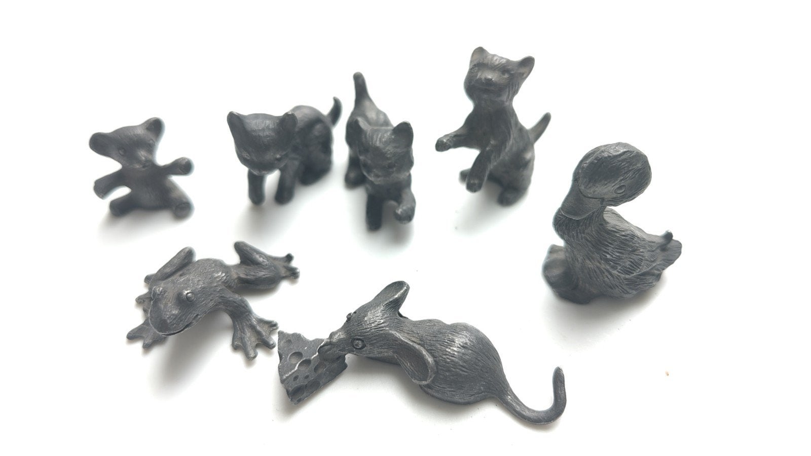 7 Tinnen poppetjes - o.a. Artil, Verzamelen, Ophalen of Verzenden, Gebruikt, Hond of Kat