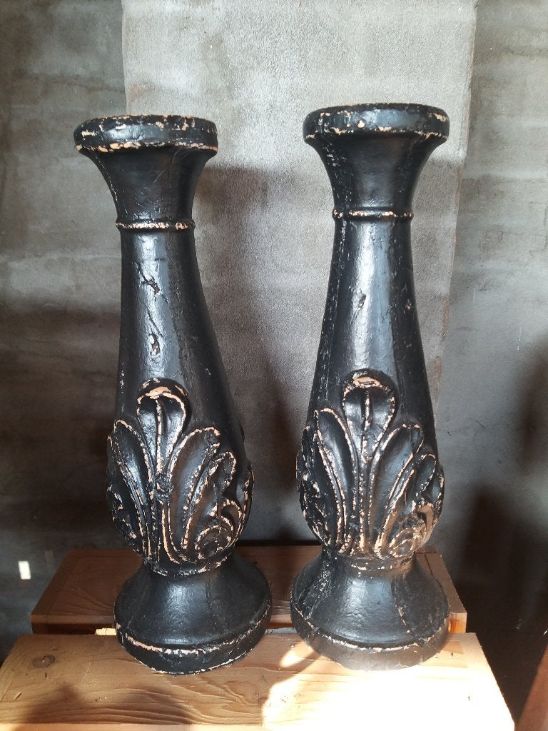 zwarte kandelaar, Ophalen of Verzenden, Gebruikt, Kandelaar